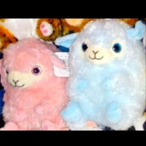 Perfect Easter Gift Bundle Plush Lamb NWT baby pink and blue